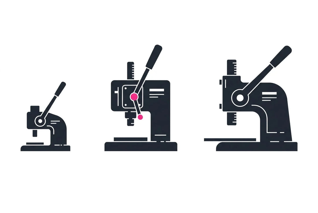 Professional header image for comparison analysis: 2x2 vs 2.5x2.5 vs 3x2 Magnet Maker Machine: Which Size Sh...