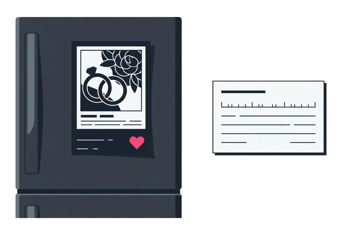 Professional header image for list-based article: Custom Photo Magnets for Weddings: Favours, Save-the-Date...